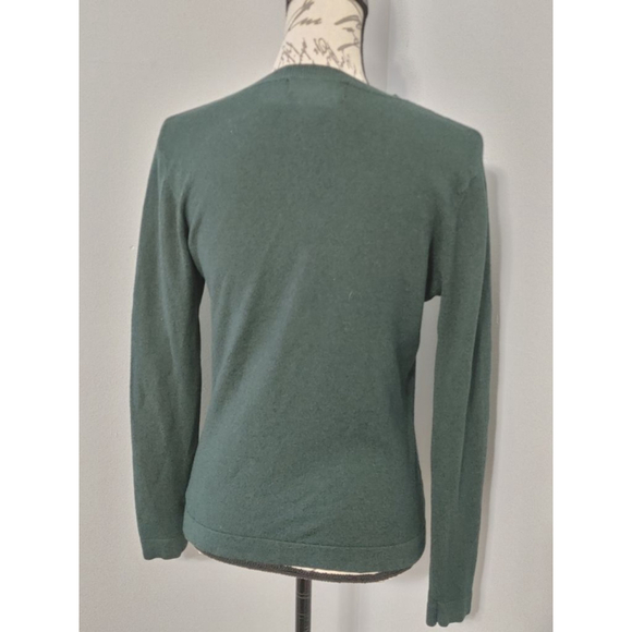 Women's EXPRESS Dark Green V-Neck Sweater M - Picture 3 of 8